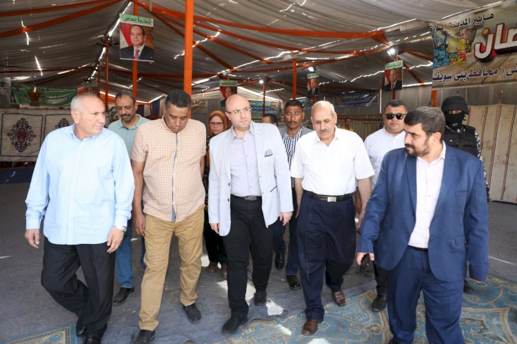 محافظ بني سويف يتفقد شوادر اللحوم  تزامنا مع  استقبال عيد الأضحى المبارك