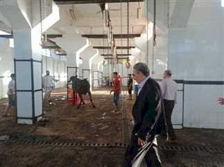 أعمال نظافة لكورنيش النيل ورفع مخلفات ذبح الأضاحى من أمام مجازر قرى المنيا