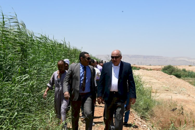 محافظ قنا يتفقد موقع انهيار أحد أحواض الغابة الشجرية بالصالحية