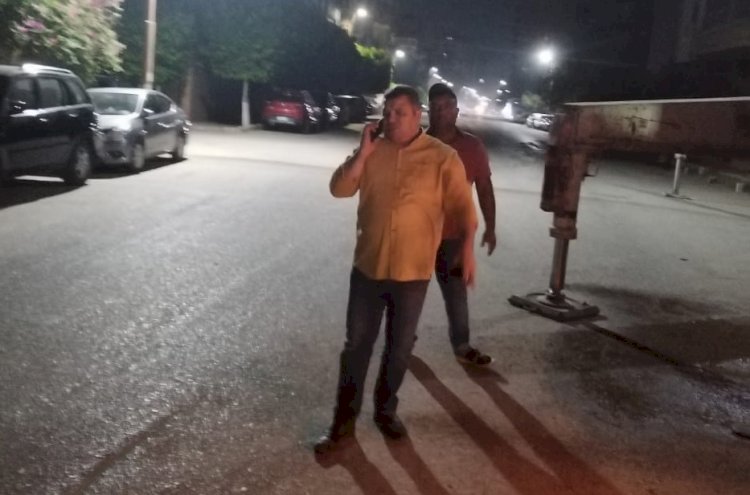 رئيس مدينة بني سويف يشرف على إيقاف  بناء بدون ترخيص بأحد الأبراج