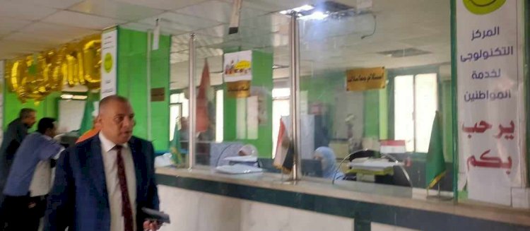 انتظام سير العمل والخدمات المقدمة للمواطنين داخل المركز التكنولوجي بمطاي