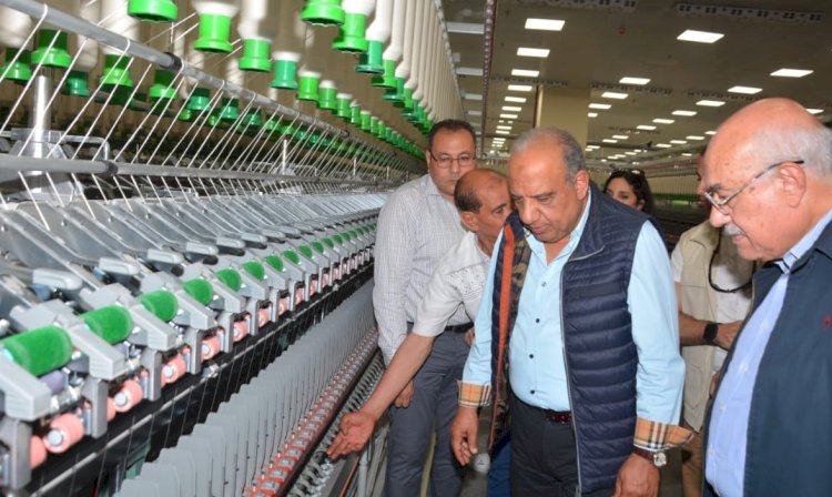 مراحل التشغيل التجريبي لمصنع "غزل 4" بشركة مصر للغزل والنسيج بالمحلة