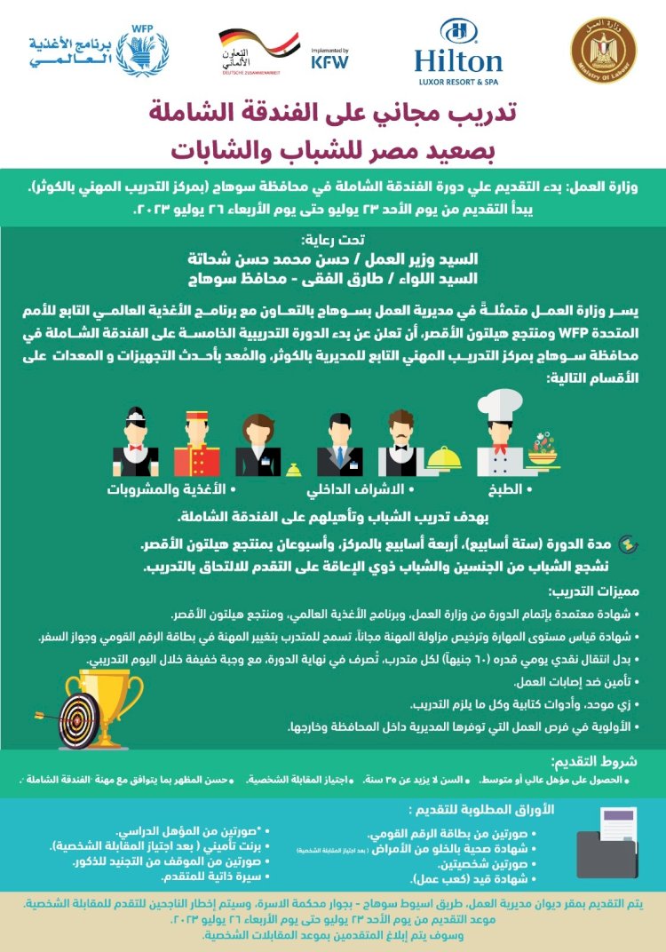 الدورة التدريبية الخامسة للفندقة ٢٣ يوليو