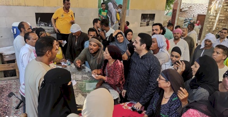 مستقبل وطن ينظم قافلة لأهالي قري عزب الفنت جنوب بني سويف