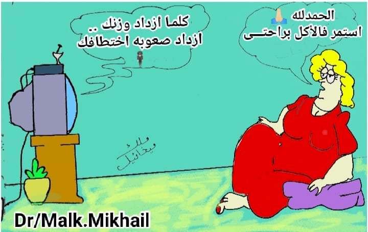 كاريكاتير بريشة د.ملك ميخائيل
