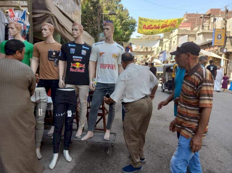 حملات مستمرة لرفع الاشغالات بالمنيا