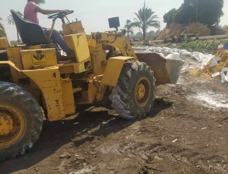 ازالة ١٣٣ حالة تعدي علي الاراضي واملاك الدولة بالمنيا