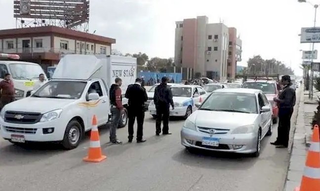 حملة مرورية بطريق مسطرد لضبط :تكاتك :عكس الاتجاه بالقليوبية