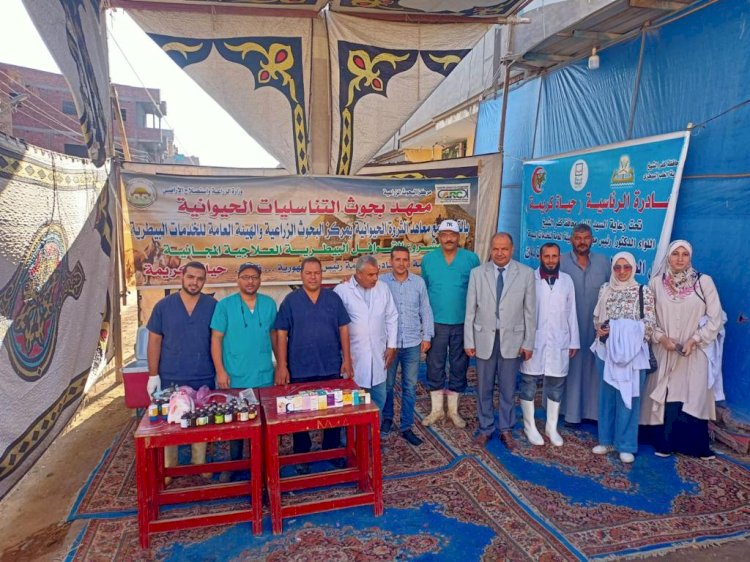 قافلة بيطرية لعلاج مواشي المربين بكفر الشيخ