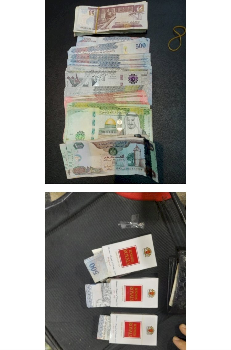 عبوات محلية واجنبية بحوزة عامل داخل ميناء القاهرة الجوي