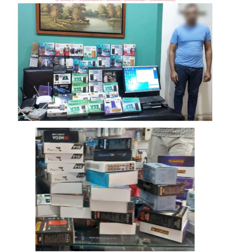 ضبط محطة بث تليفزيوني لاسلكي بدون ترخيص بالقاهرة