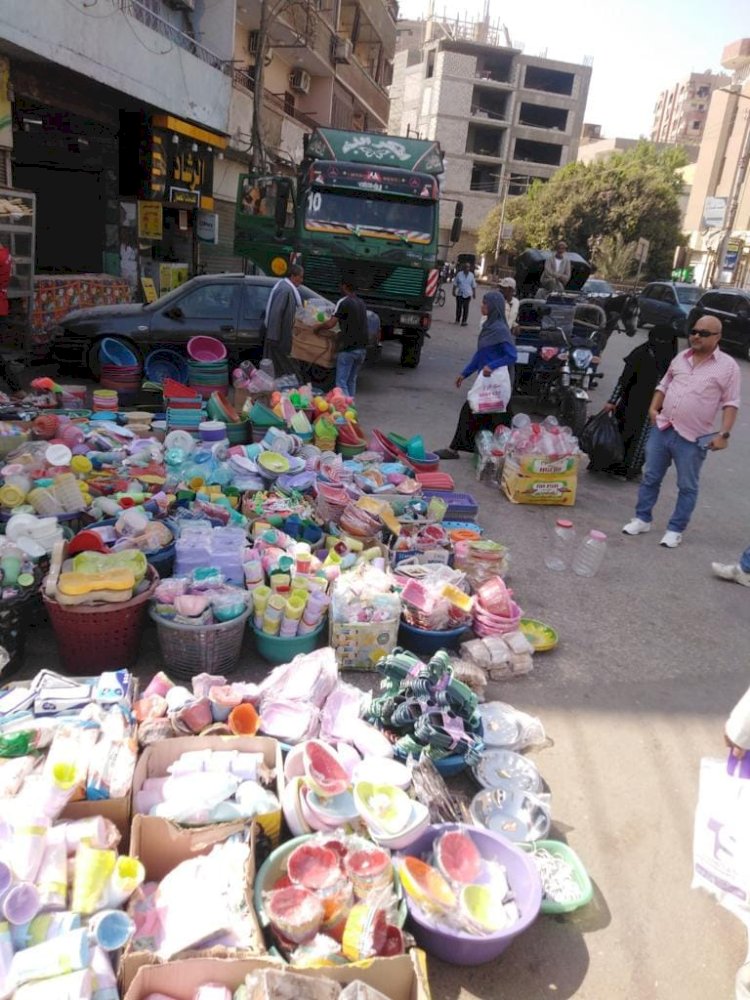 حملة مكبرة لرفع الاشغالات بمركز المنيا