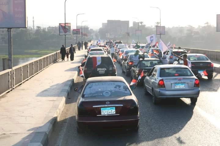 مستقبل وطن قنا ينظم اضخم مسيرة بالسيارات ابتهاجا بفوز السيسي