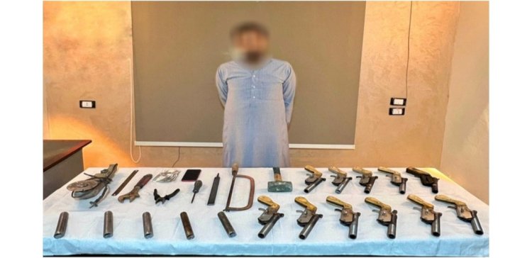 ضبط ورشة لتصنيع الاسلحة بالجيزة