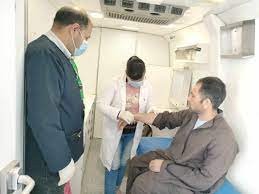 الكشف الطبى على 1622 حالة خلال قافلة طبية مجانية  بقرية المطاهرة 