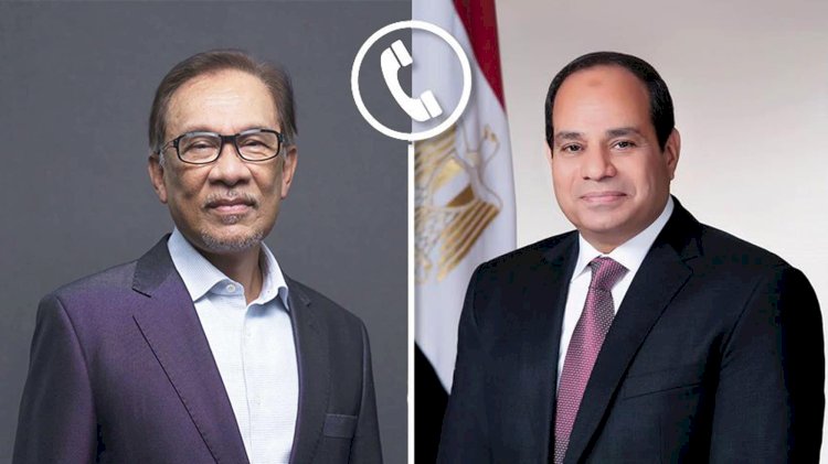 السيسي ورئيس الوزراء الماليزي يبحثان تعزيز العلاقات وحل الصراع في غزة