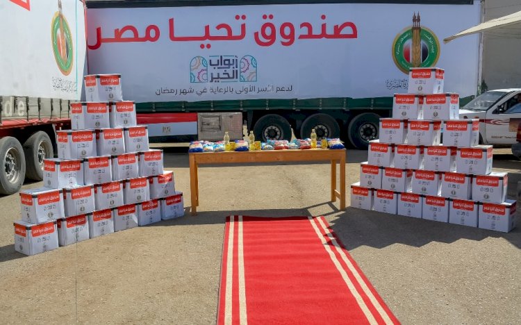 الفقي:يستقبل قافلة تحيا مصر لدعم الاسر الاولي بالرعاية