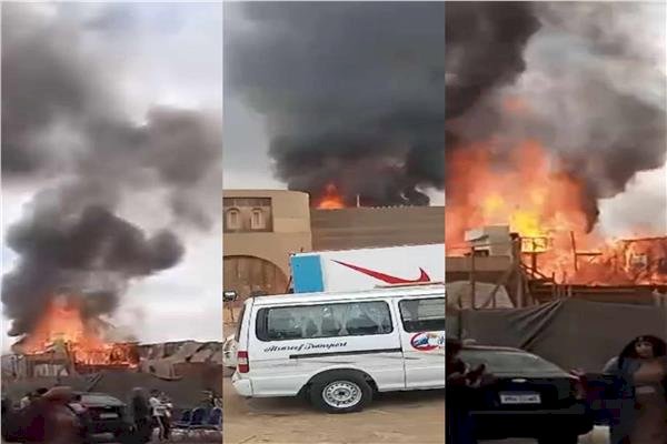 الاجهزة الامنية:حريق تصوير مسلسل" الف ليلة وليلة "بمدينة الانتاج الاعلامي محدود