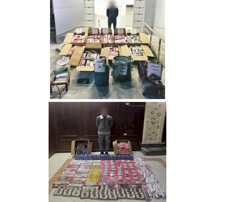 الداخلية تطارد تجار ومصنعي الالعاب النارية وتضبط "٣٠٠"الف قطعة بالجيزة والفيوم