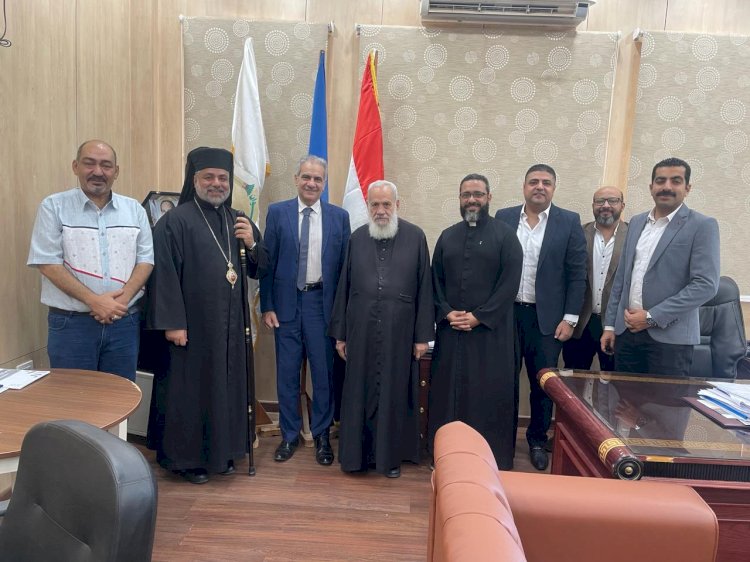 وفد الكنائس يزور جامعة أسوان لتقديم التهنئة بمناسبة حلول عيد الفطر المبارك 