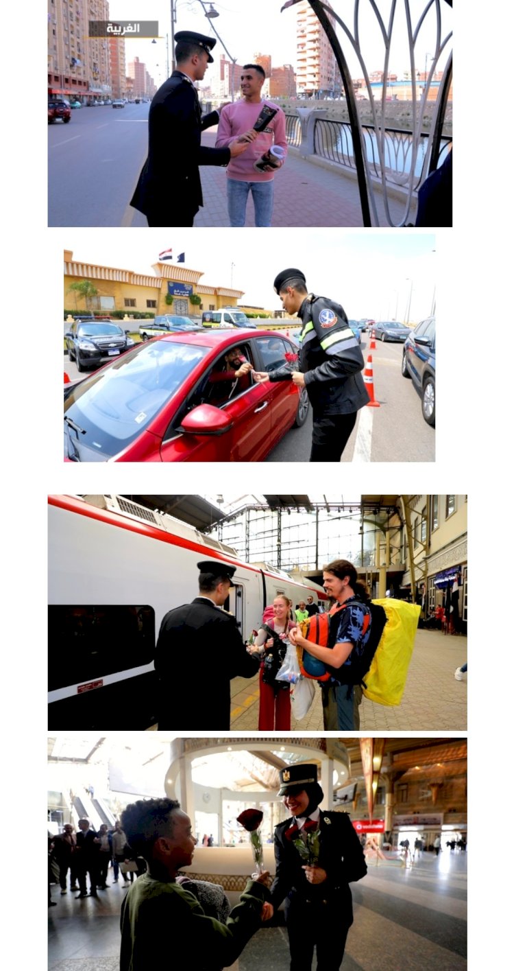 الشرطة تواصل مشاركة المواطنين الاحتفال بالعيد بتوزيع الهدايا عليهم في الشوارع ومستقلي السيارات