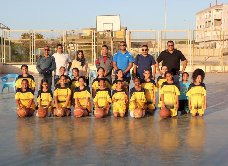 متابعة ميدانية للادارة المركزية للتنمية الرياضية بوزارة الشباب والرياضة لمركز تدريب فتيات السلة بالبحر الاحمر