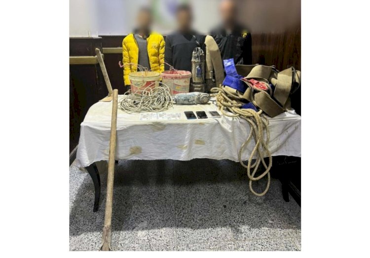 القبض علي ثلاثة متهمين لقيامهم بالتنقيب عن الاثار بالقاهرة