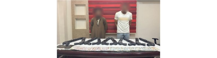 ضبط سيارة تجارة الاسلحة بالفيوم