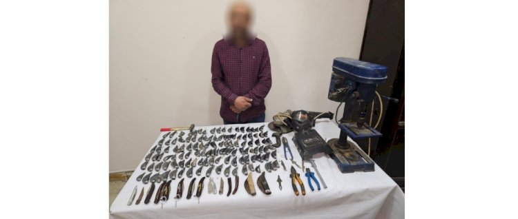 ضبط ورشة تخصص اسلحة بيضاء بالقليوبية