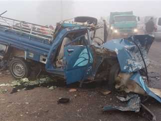 مصرع شخصين وإصابة 10 آخرين في 3 حوادث طرق بالمنيا