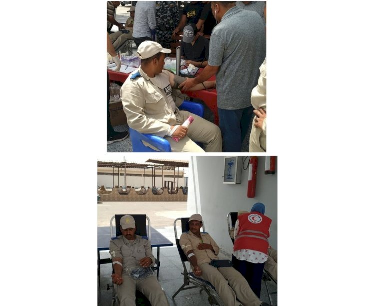 رجال الشرطة بمديرية امن المنوفية يتبرعون بدمائهم للمرضي