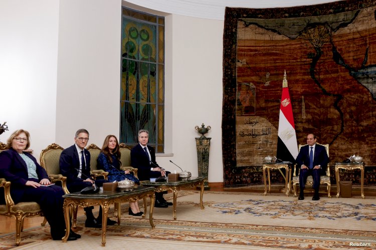الرئيس السيسي يلتقي وزير الخارجية الأمريكي في زيارته لمصر