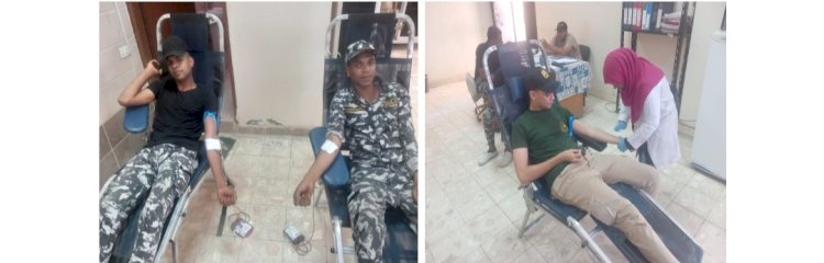 رجال الشرطة يتبرعون بدمائهم لانقاذ حياة المرضي بالاقصر