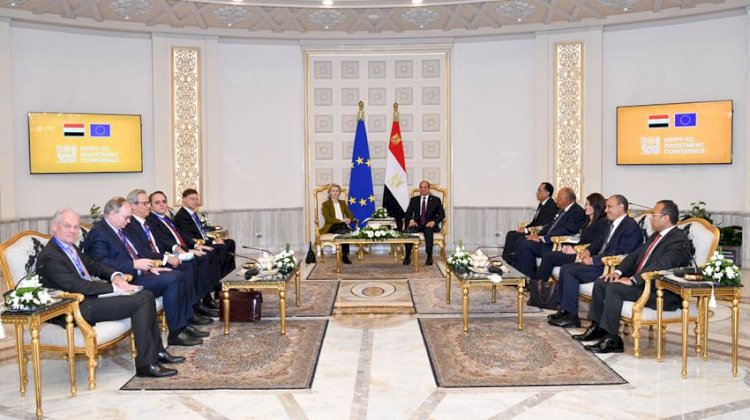 الرئيس السيسي يستقبل رئيسة المفوضية الأوروبية