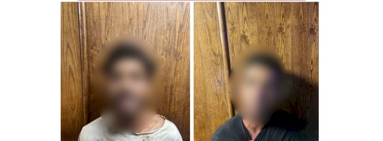 ضبطةمتهمين اقتحما  منزل مواطنين والقوا عليهم زجاجة بها مادة مشتعلة