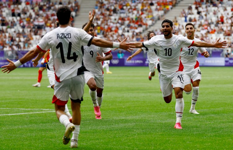 منتخب مصر الاولمبى يفوز على  اسبانيا ويتصدر مجموعته في اولمبياد باريس 2024