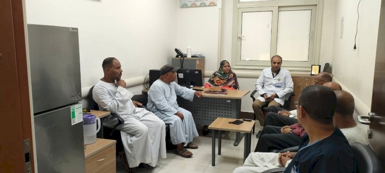 على عبدالباسط  وفاطمة النادى يترأسان الاجتماع التنفيذى لوحدة طب أسرة الرزيقات قبلى