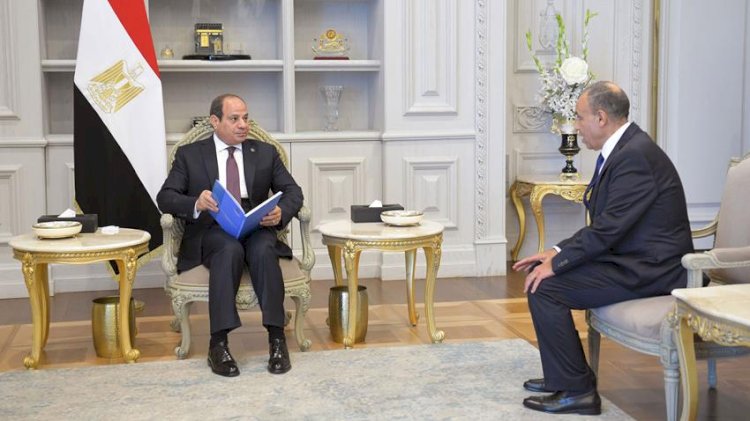 الرئيس  السيسي يستقبل وزير الخارجية والهجرة وشئون المصريين بالخارج