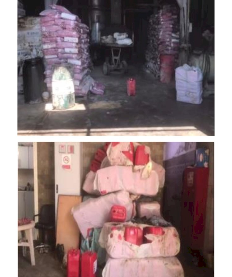 ضبط صاحب مصنع لقيامه باعادة تدوير مخلفات زيوت السيارات وطرحها بالاسواق ببورسعيد