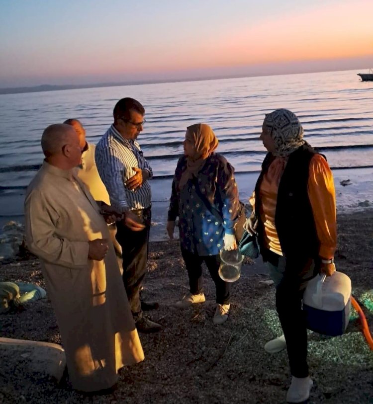القاء زريعة جمبري لاول مرة في بحيرة قارون بالفيوم