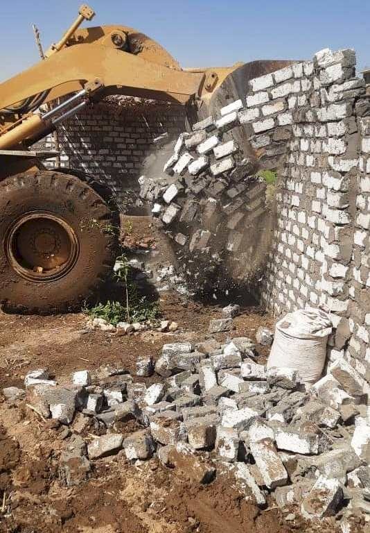 ازالة ١٤٣ حالة تعدي علي املاك الدولة والاراضي الزراعية