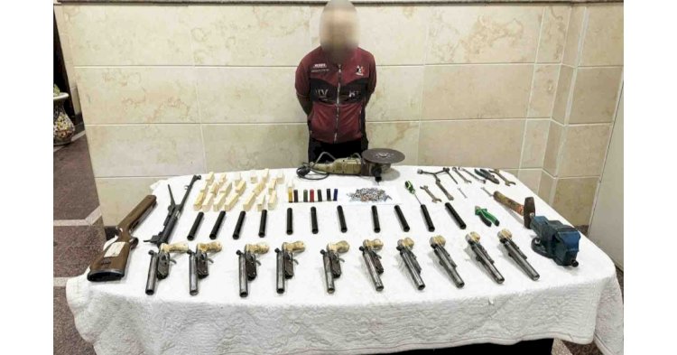 القبض علي عاطل لادارته ورشة لتصنيع الاسلحة بالبحيرة