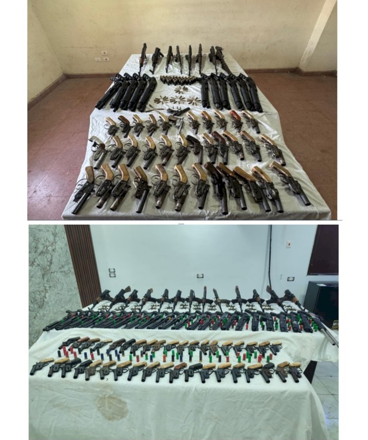 القبض علي تجار الاسلحة والمخدرات بثلاثة محافظات