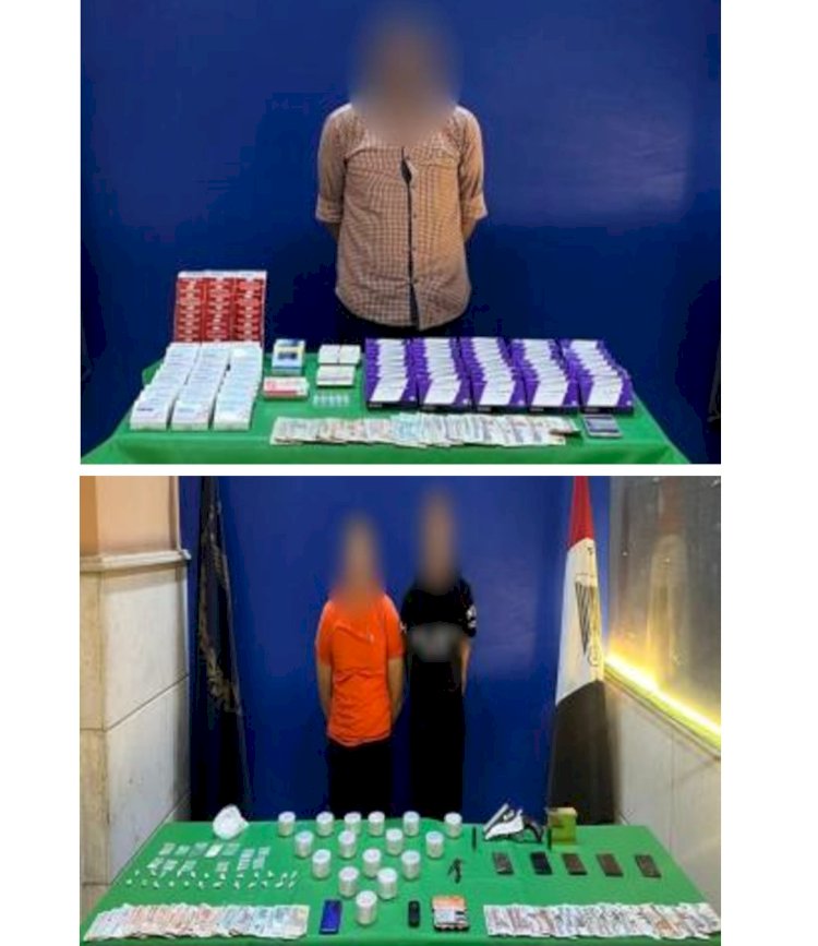 ضبط مخدرات بثلاثة محافظات قيمتها تقارب ١٠ مليون جنيه