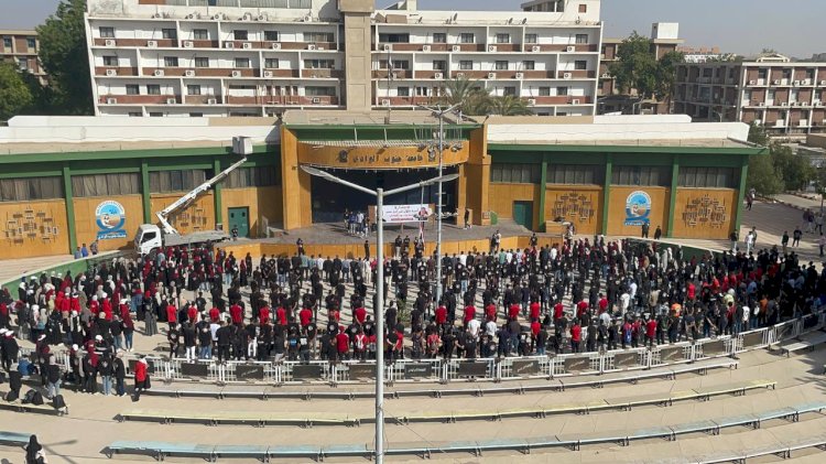 بالصور:أسرة طلاب من اجل مصر تنظم مراسم تحية العلم والنشيد الوطني بجنوب الوادي