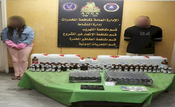 ضبط اكثر من" ١٨٠" لتر مخدر اغتصاب الفتيات  "GHP" بالقاهرة