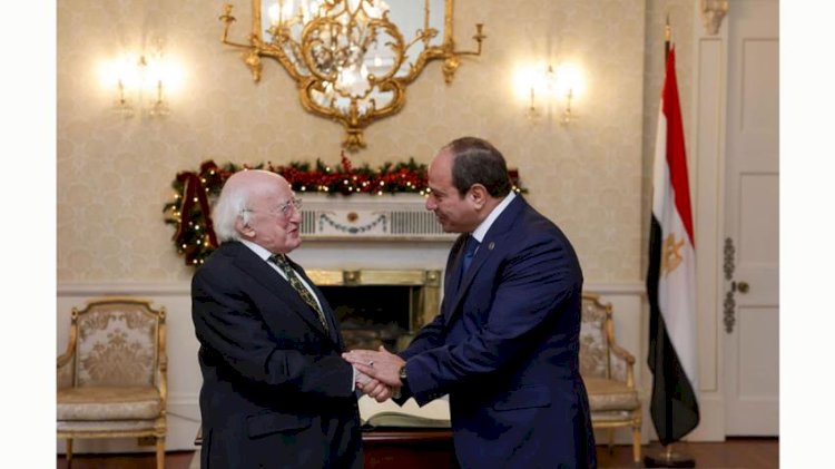 الرئيس السيسي يلتقي الرئيس الأيرلندي في مستهل زيارتة الرسمية إلى أيرلندا