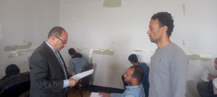 نائب رئيس جامعة جنوب الوادي  يتفقد امتحانات الدراسات العليا بكلية التربية الرياضية