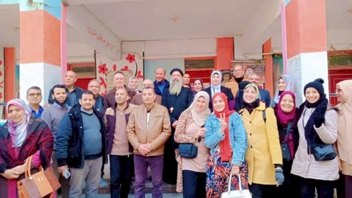 مجسمات الوحدة الوطنية فى بيت العائلة  بتعليم كفر الشيخ