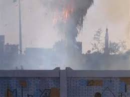 اندلاع حريق بجوار مقام الشيخ مسعود في قرية الحوارتة بالمنيا